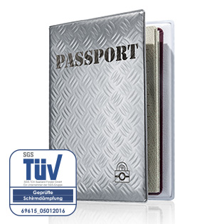 SIPLAST Reisepass-Umschlag m. TÜV-gepr. RFID-Ausleseschutz